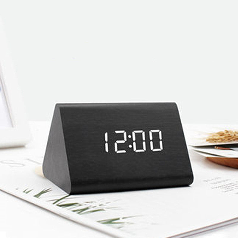 Digital Alarm Clock Modern Bedroom | Wooden LED
