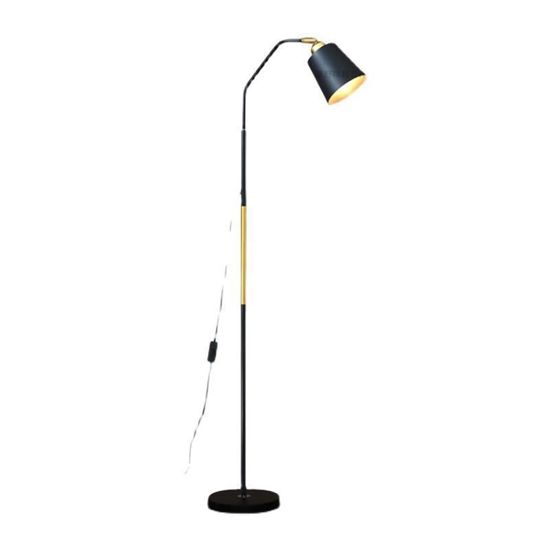 Floor Lamp Adjustable with Wooden Detail | LED Reading Light