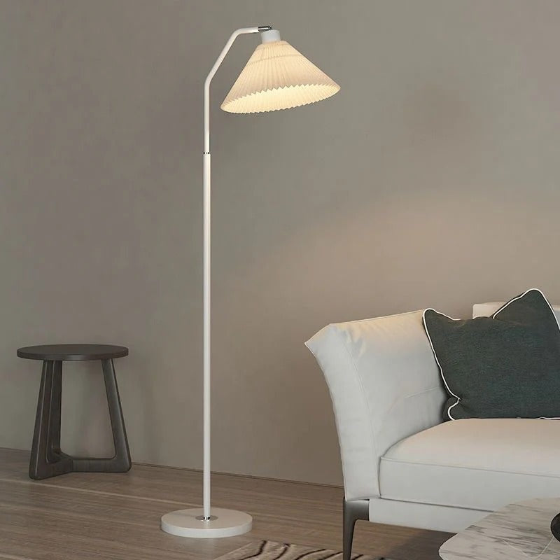 Floor Lamp Pleated Shade Living Room | Reading