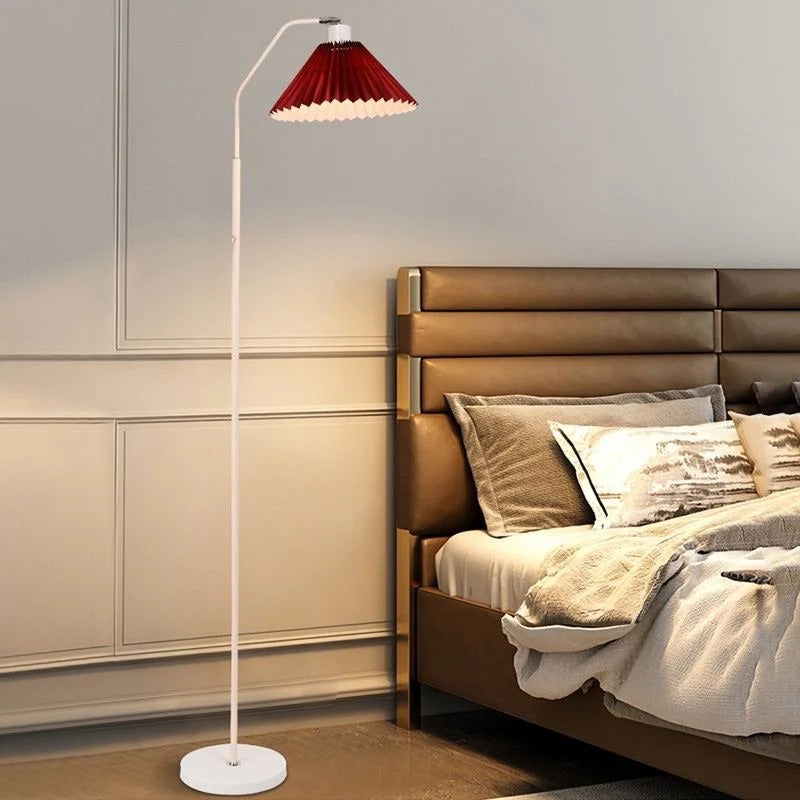 Floor Lamp Pleated Shade Living Room | Reading