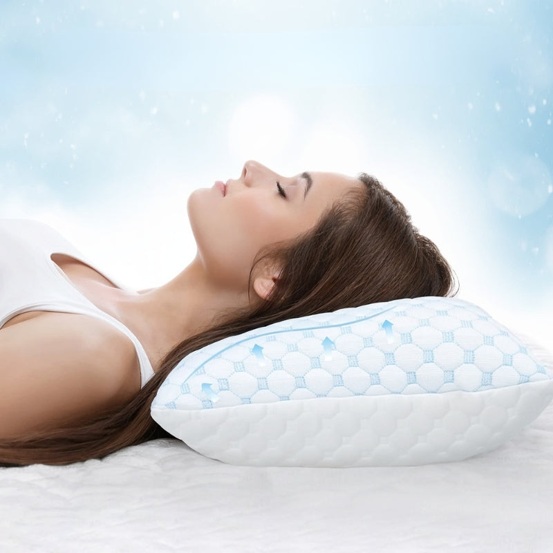 Bed Pillow Hexagon Cover | Cooling