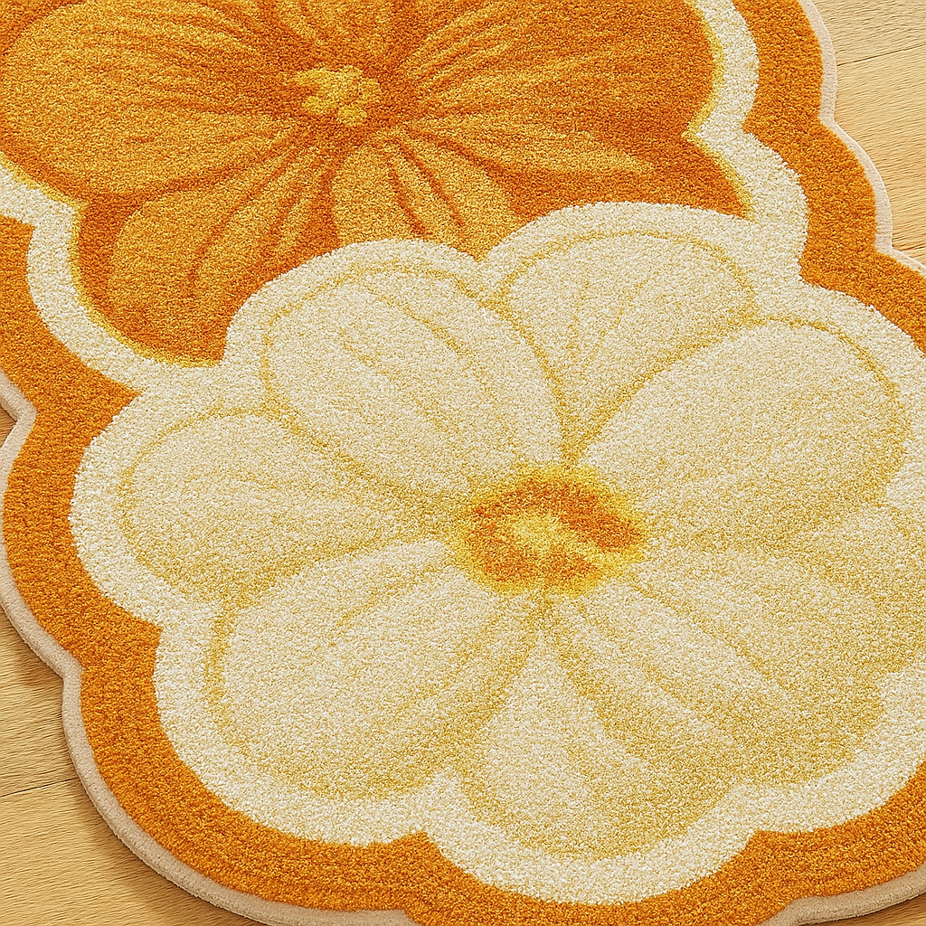 Bedroom Rug Floral Runner Washable | Large