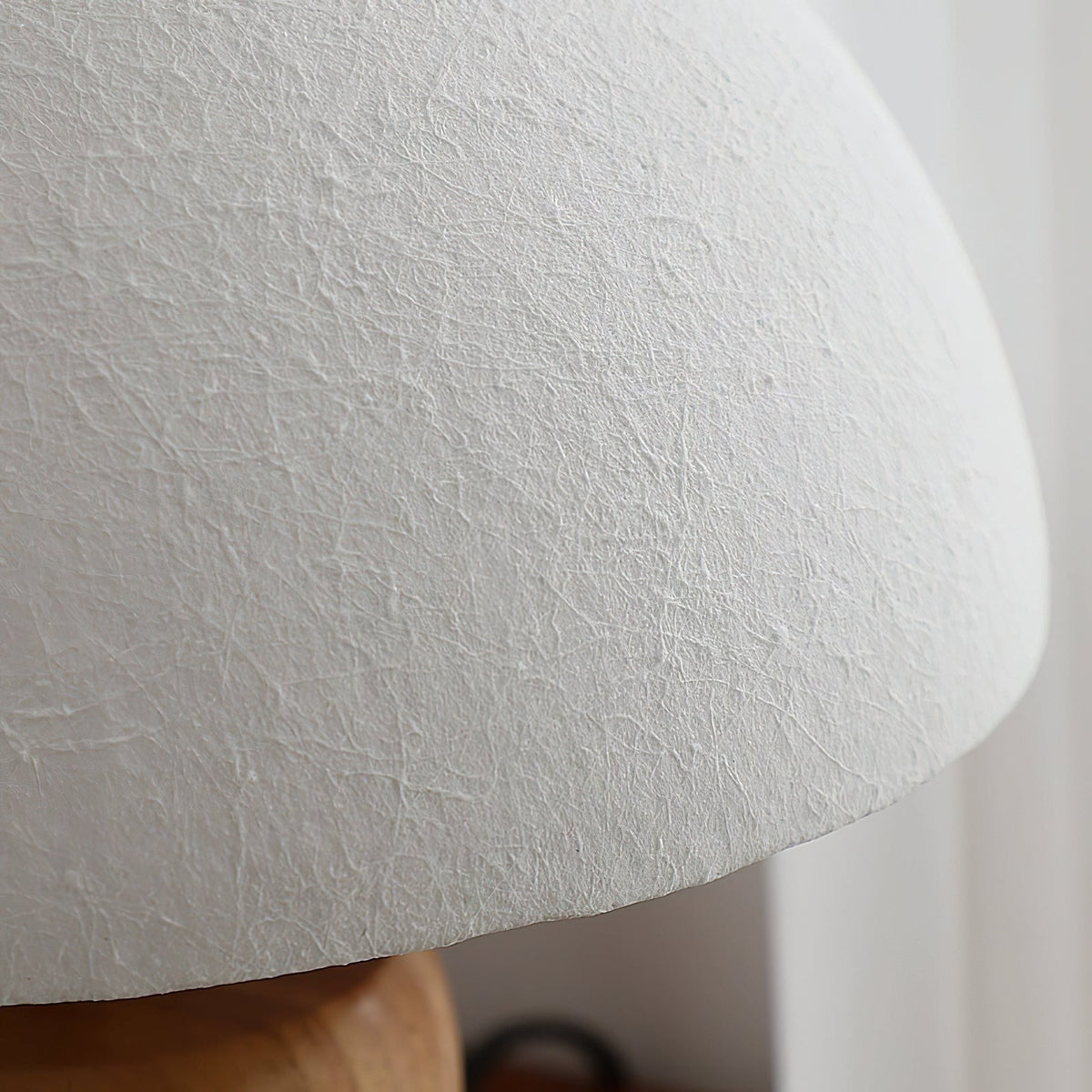 Bedside Lamps Mushroom Shape Wooden Base | Reading