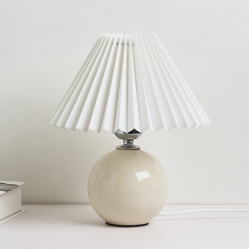 Bedside Lamps Pleated Shade Bedroom | Small