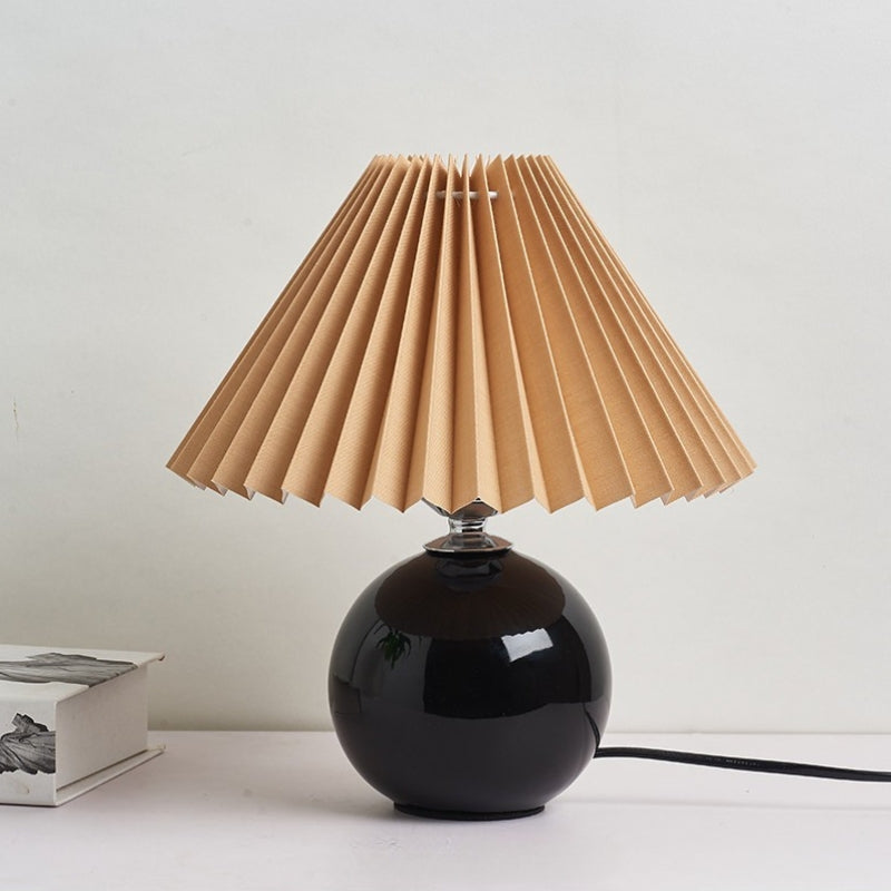 Bedside Lamps Pleated Shade Bedroom | Small