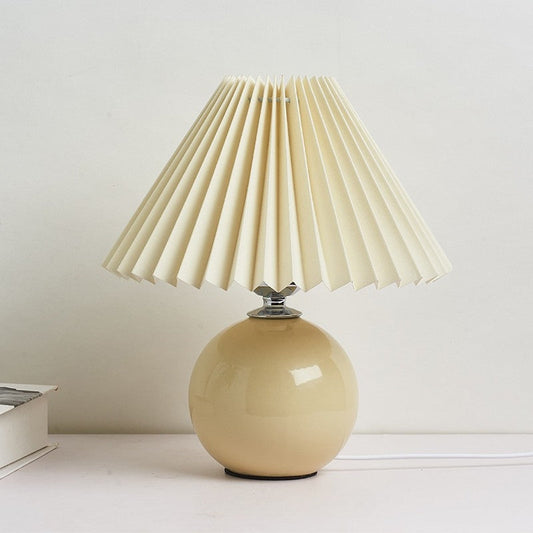 Bedside Lamps Pleated Shade Bedroom | Small