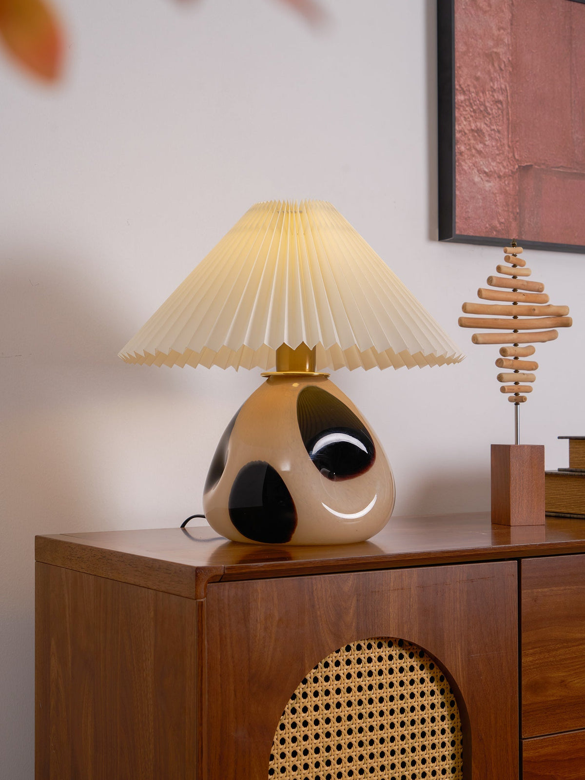 Bedside Lamps Pleated Shade Living Room | Retro
