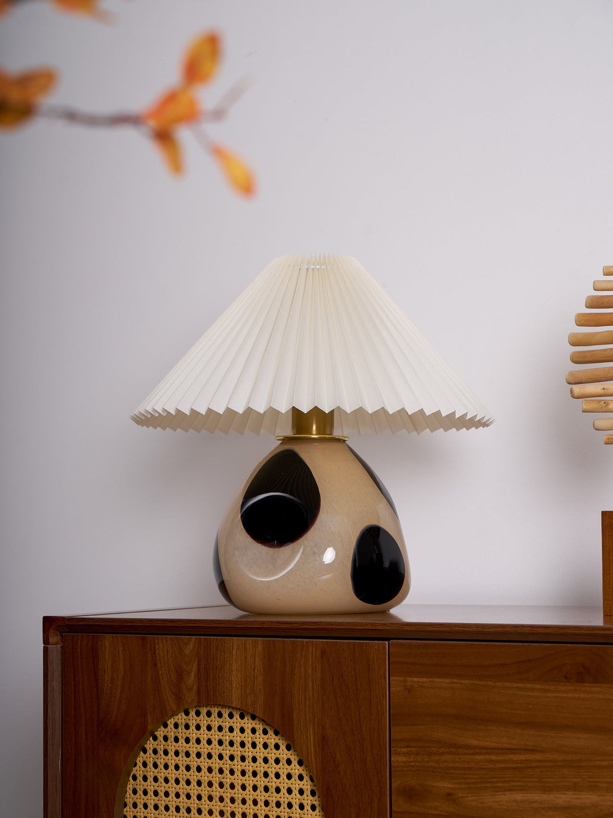Bedside Lamps Pleated Shade Living Room | Retro