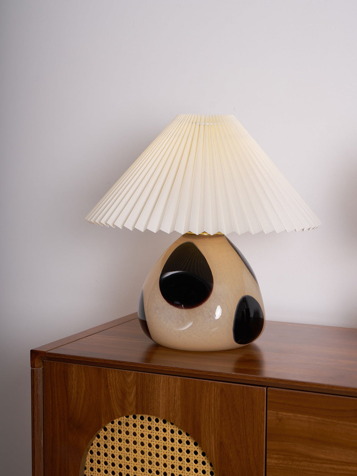 Bedside Lamps Pleated Shade Living Room | Retro