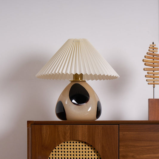 Bedside Lamps Pleated Shade Living Room | Retro