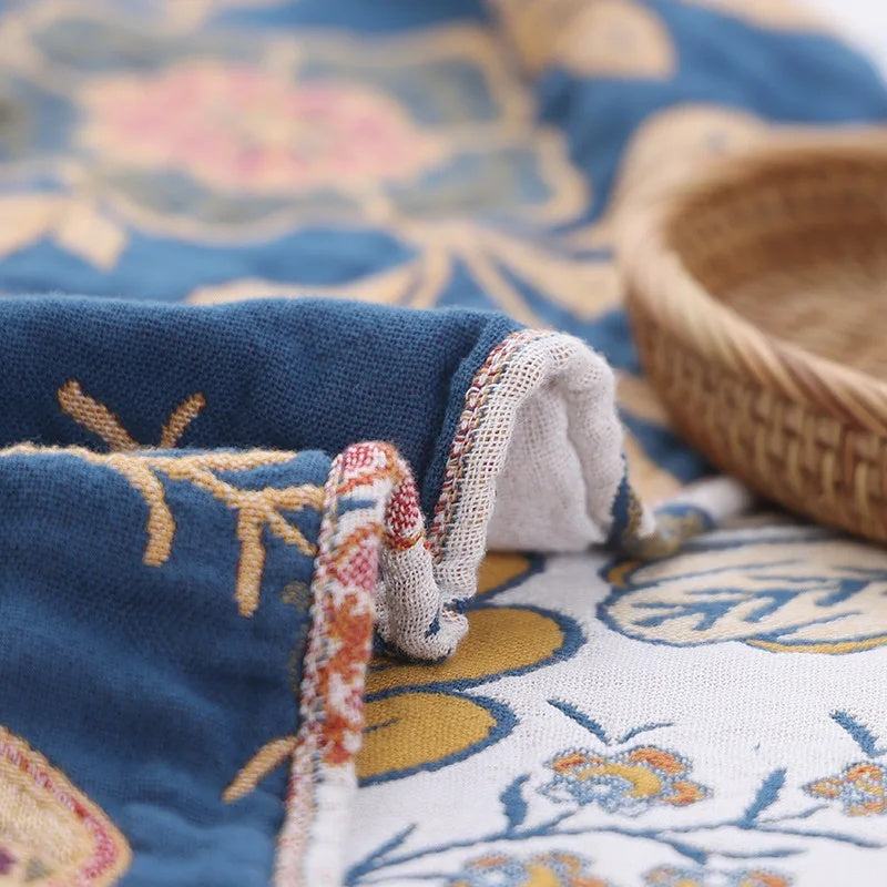 Blankets Floral Pattern Bed Throw | Large