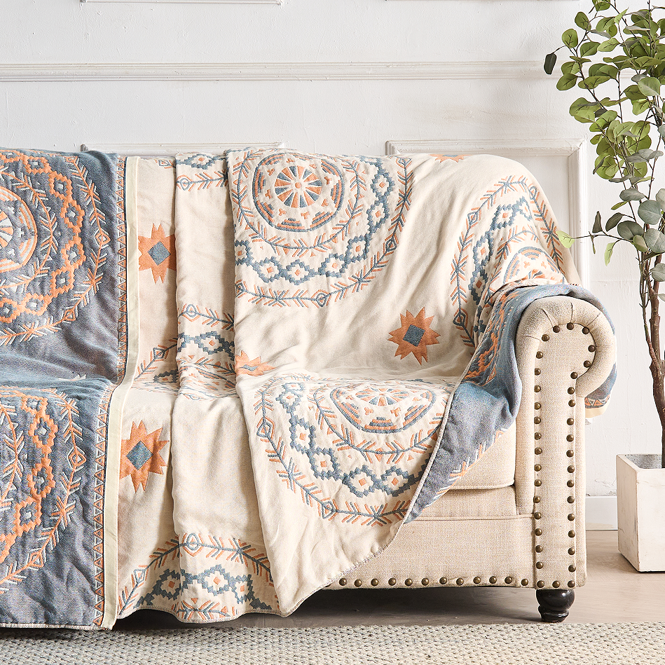 Blankets Patterned Bed Throw for Sofa or Bed | Double Sided Design