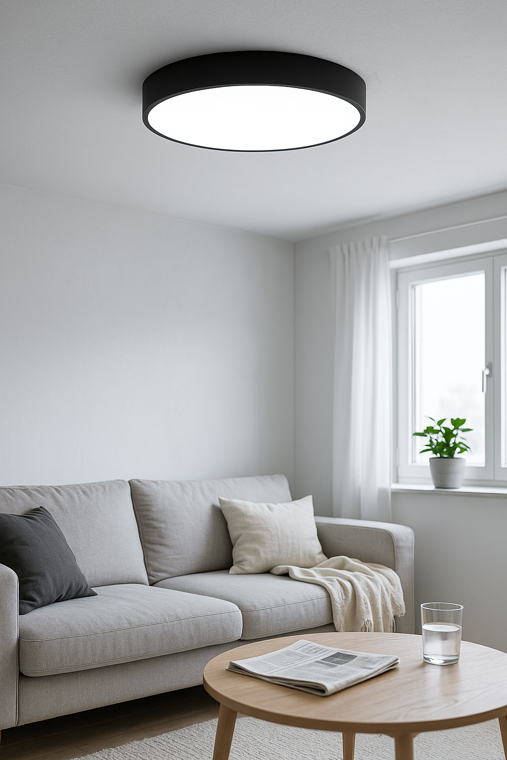Ceiling Light Flush Mount Living Room | Round LED