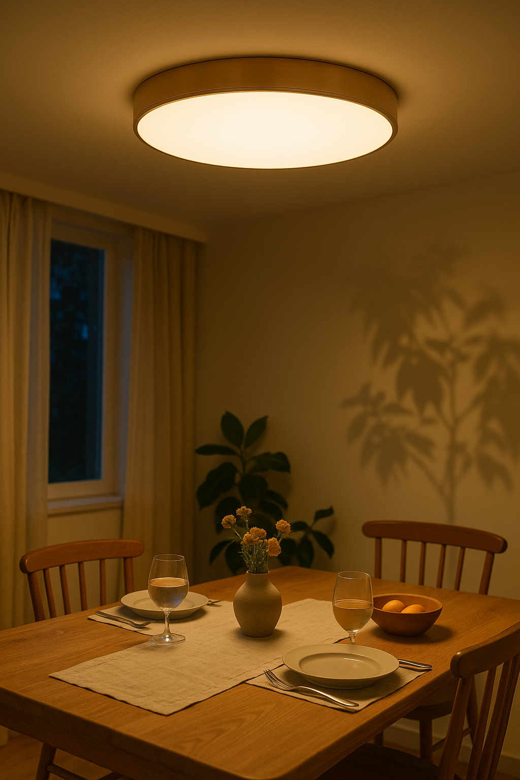 Ceiling Light Flush Mount Living Room | Round LED