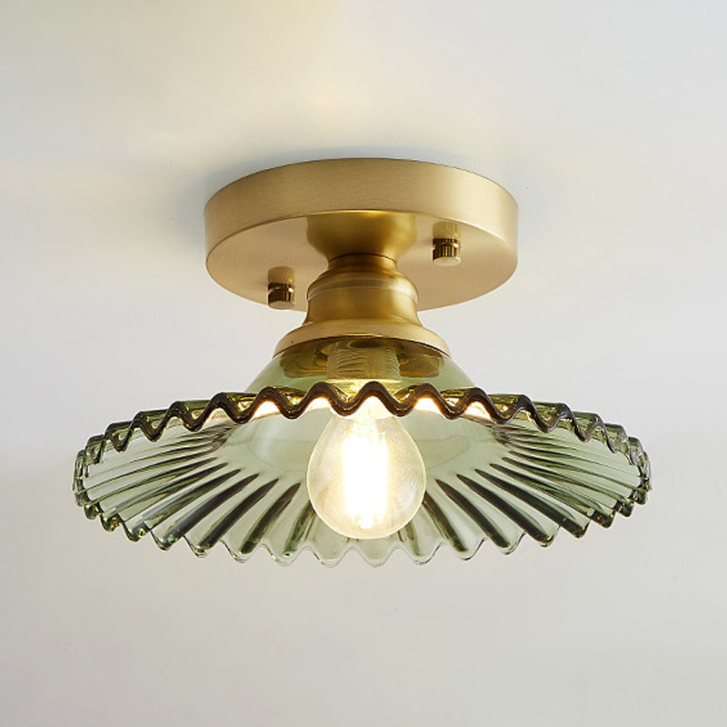 Ceiling Light Glass Retro Brass | Kitchen & Living Room