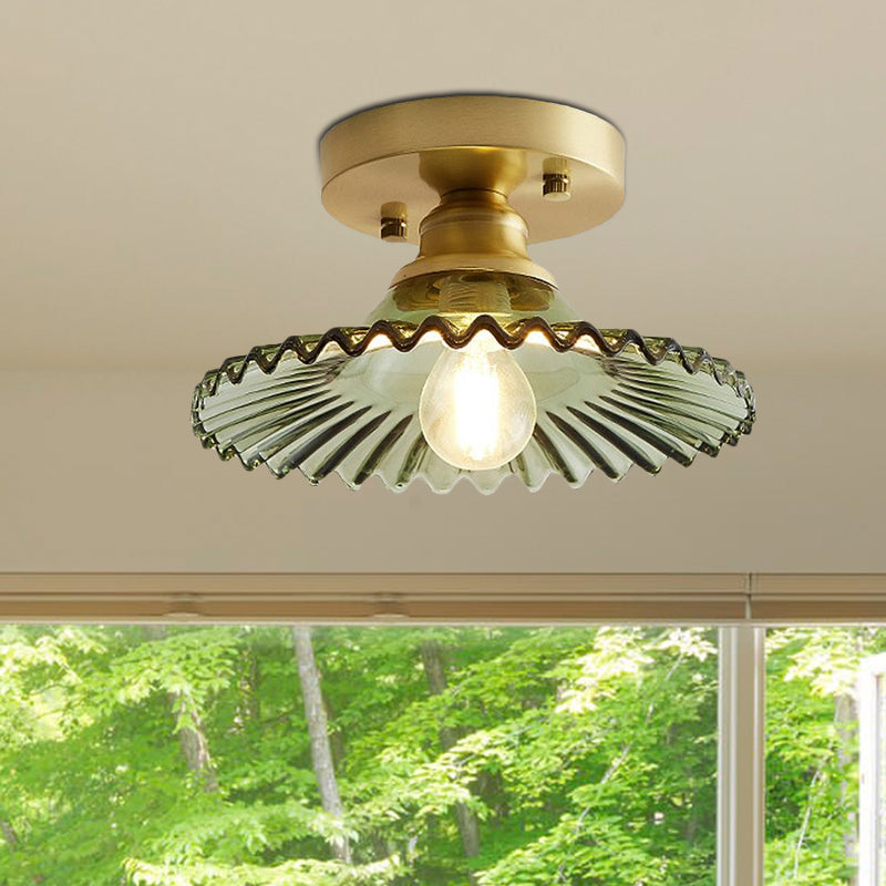 Ceiling Light Glass Retro Brass | Kitchen & Living Room
