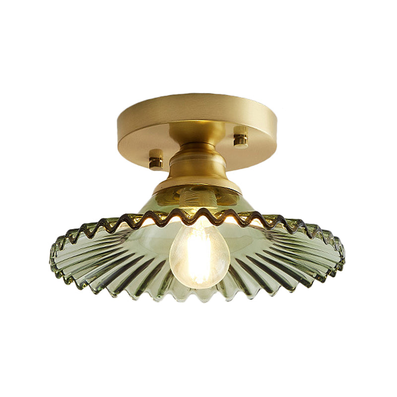 Ceiling Light Glass Retro Brass | Kitchen & Living Room