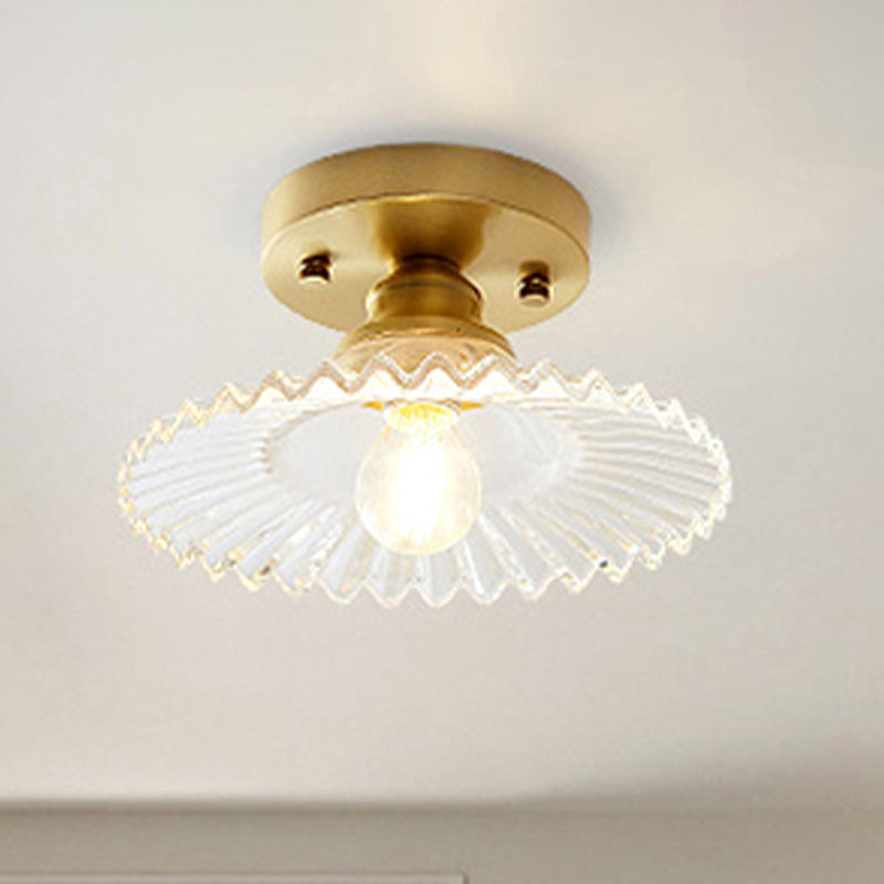 Ceiling Light Glass Retro Brass | Kitchen & Living Room
