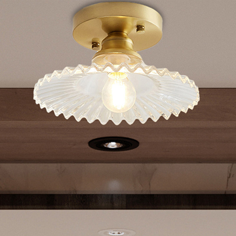 Ceiling Light Glass Retro Brass | Kitchen & Living Room
