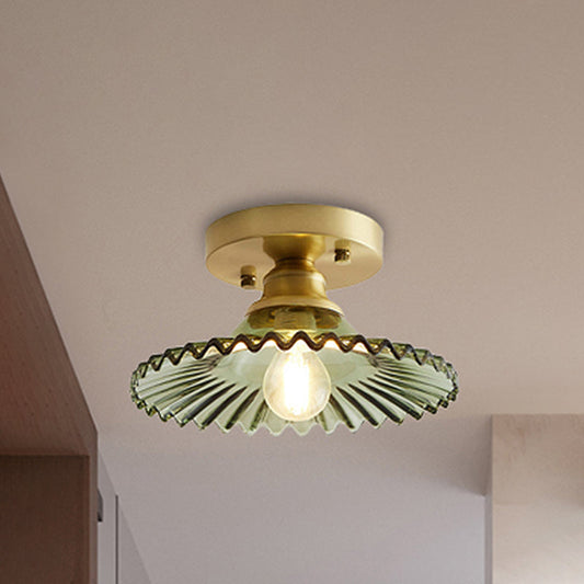 Ceiling Light Glass Retro Brass | Kitchen & Living Room