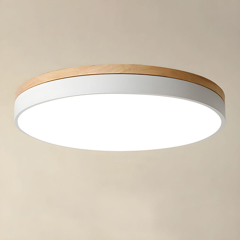Ceiling Light Modern Bedroom | LED Wooden Frame