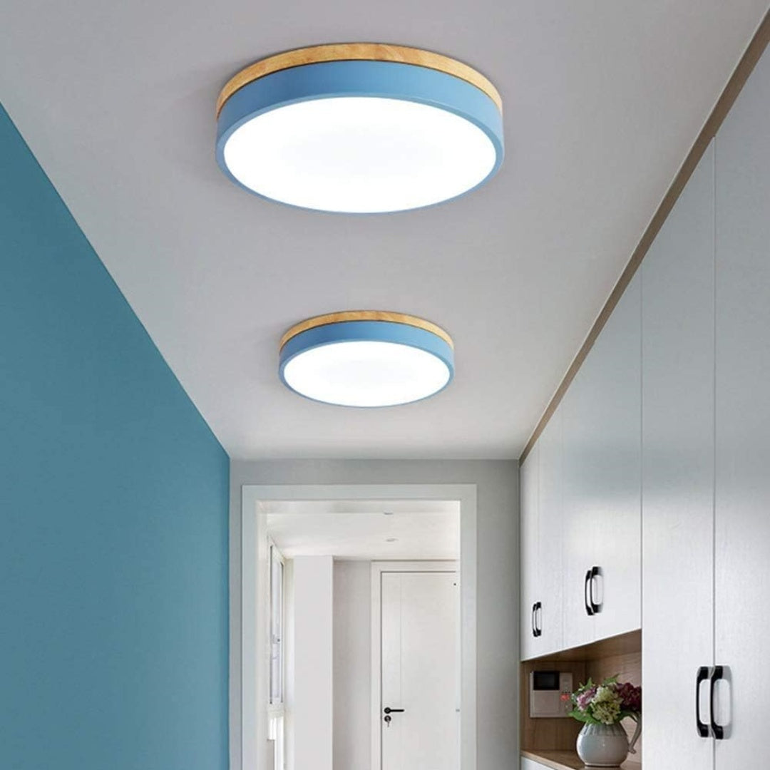 Ceiling Light Modern Bedroom | LED Wooden Frame