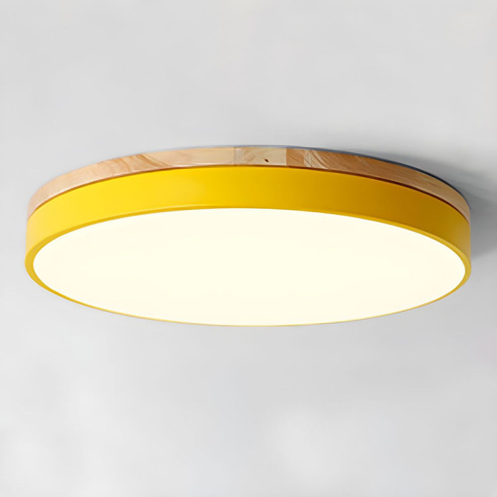 Ceiling Light Modern Bedroom | LED Wooden Frame
