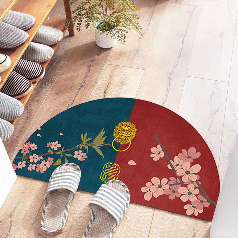 Decorative Washable Rugs Half Round | Artistic Design