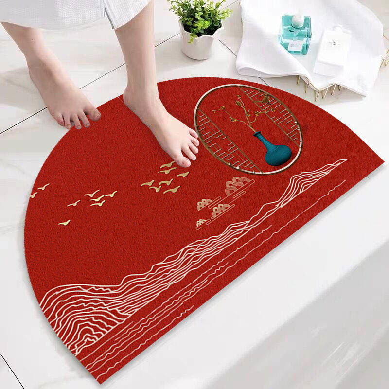 Decorative Washable Rugs Half Round | Artistic Design