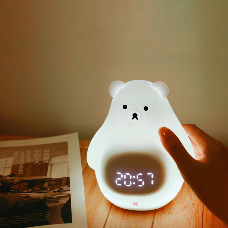 Digital Alarm Clock Bear Design | Night Light