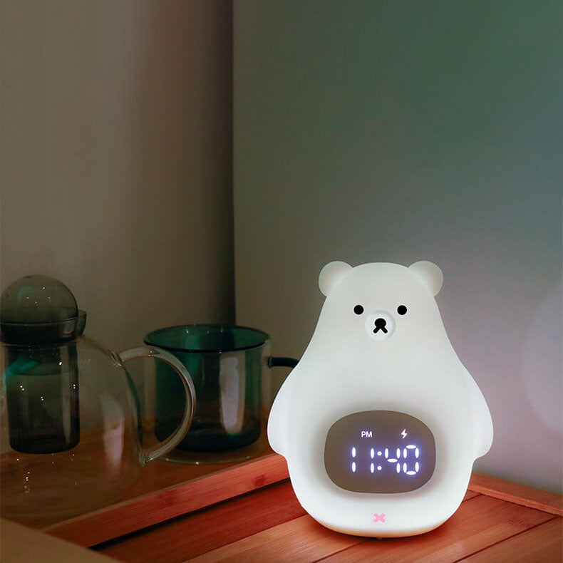 Digital Alarm Clock Bear Design | Night Light