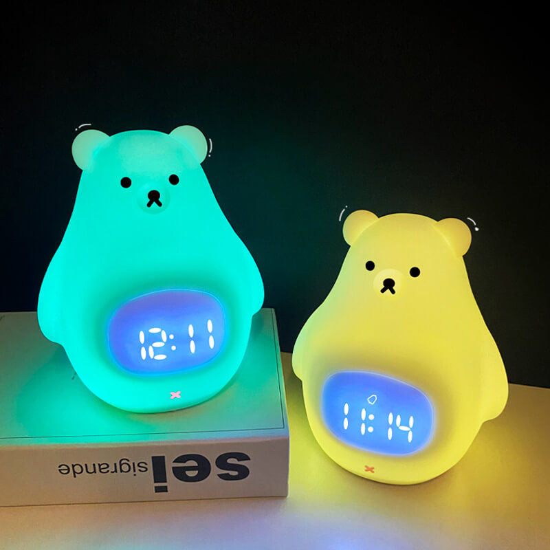 Digital Alarm Clock Bear Design | Night Light