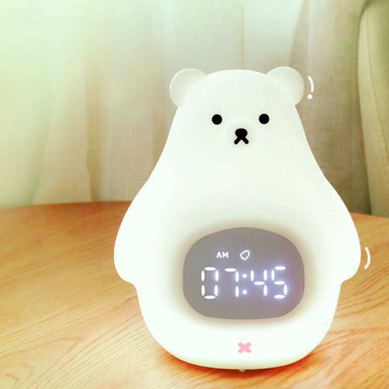 Digital Alarm Clock Bear Design | Night Light
