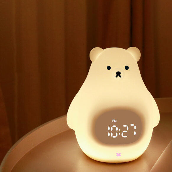 Digital Alarm Clock Bear Design | Night Light