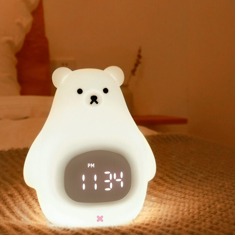 Digital Alarm Clock Bear Design | Night Light