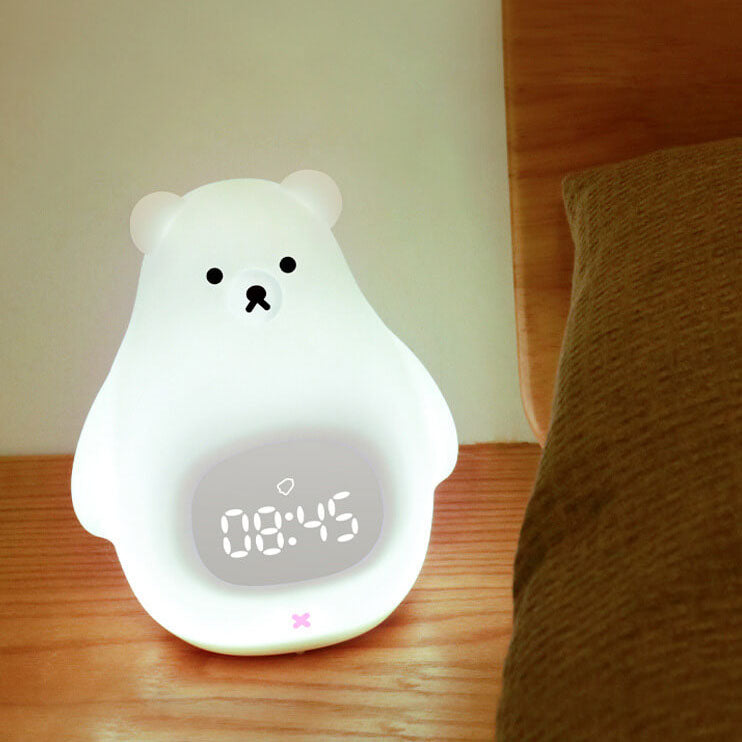 Digital Alarm Clock Bear Design | Night Light