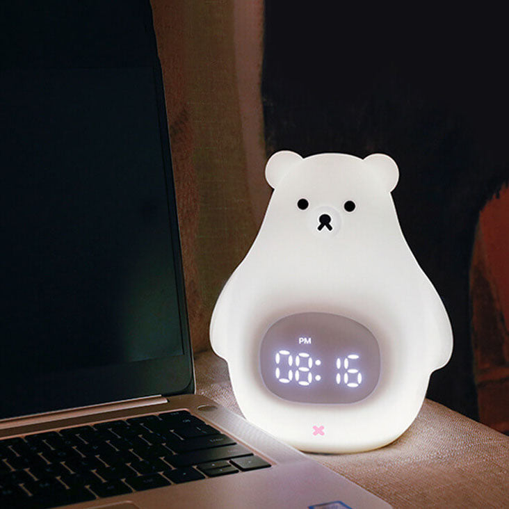 Digital Alarm Clock Bear Design | Night Light