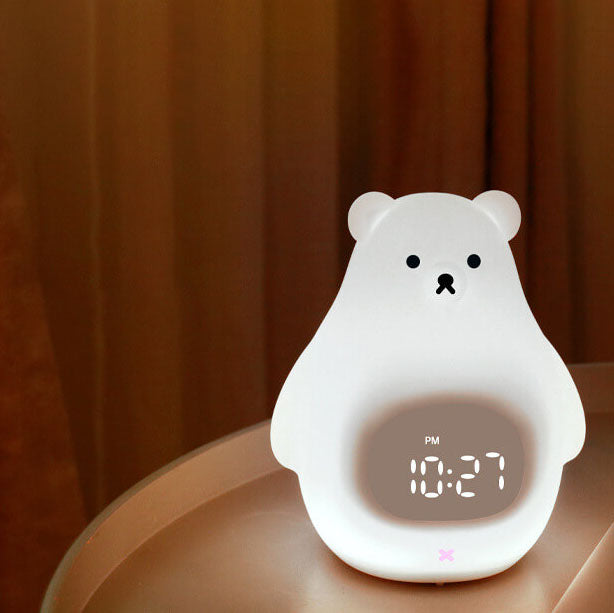 Digital Alarm Clock Bear Design | Night Light