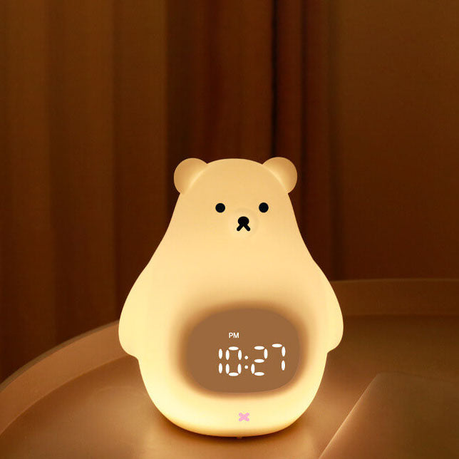 Digital Alarm Clock Bear Design | Night Light