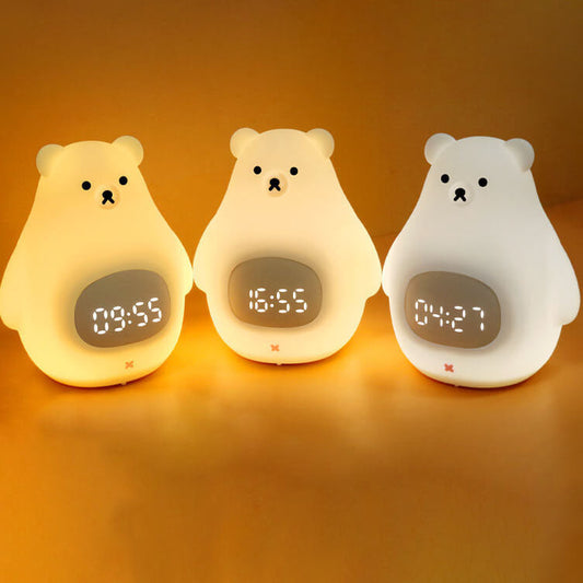 Digital Alarm Clock Bear Design | Night Light