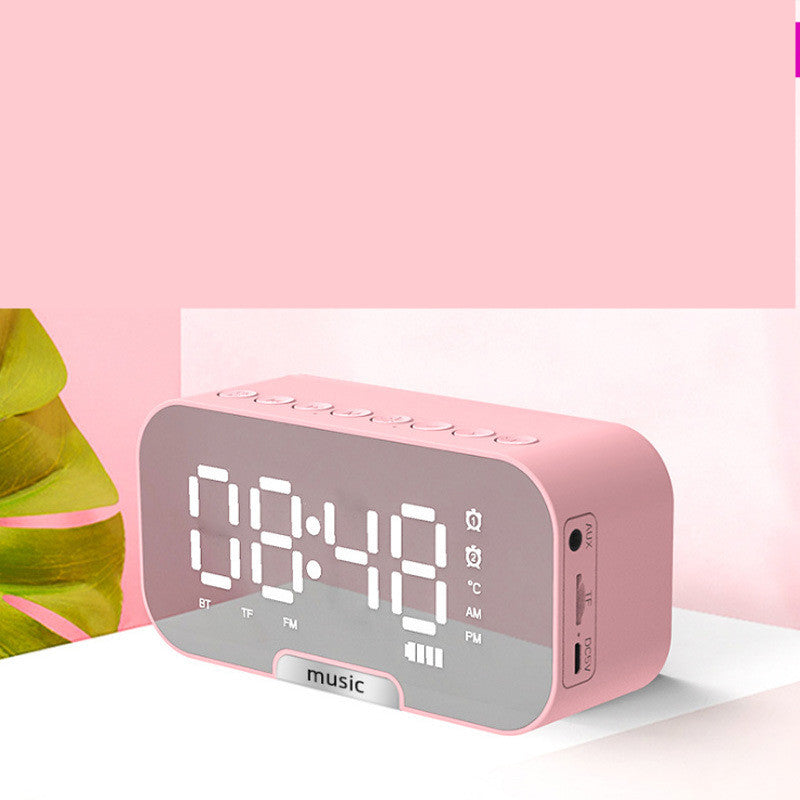Digital Alarm Clock Mirror Display | Bluetooth Speaker