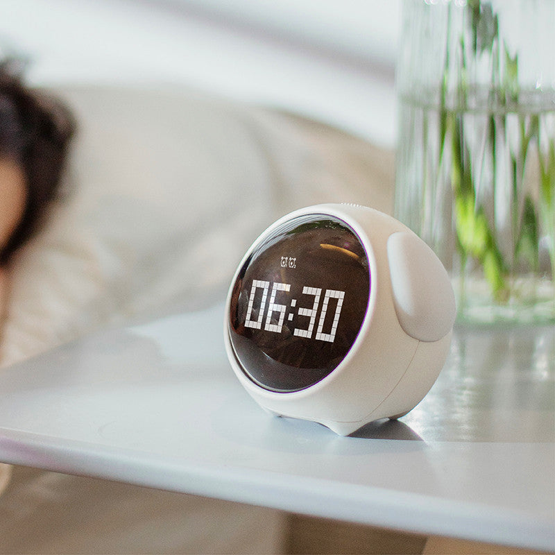 Digital Alarm Clock Modern Bedroom | Emoji Display