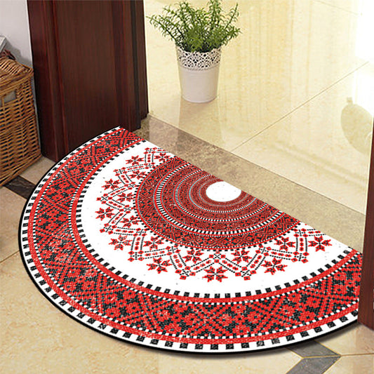 Doormat Half Round Pattern Non Slip | Entryway