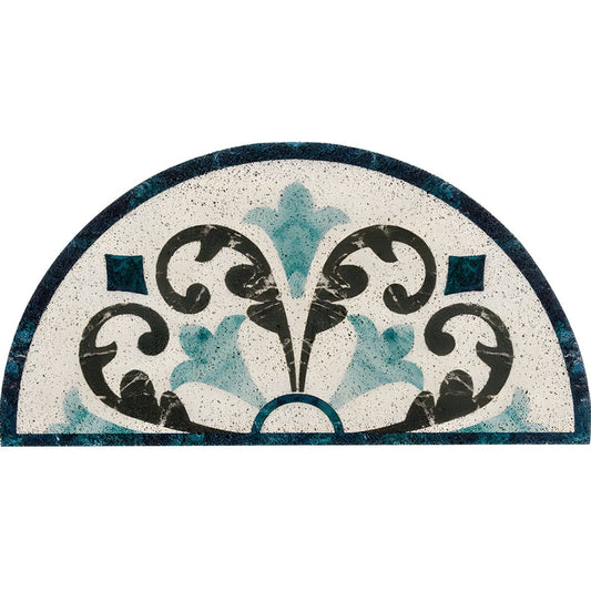 Doormat Outdoor Non Slip Half Round | Retro