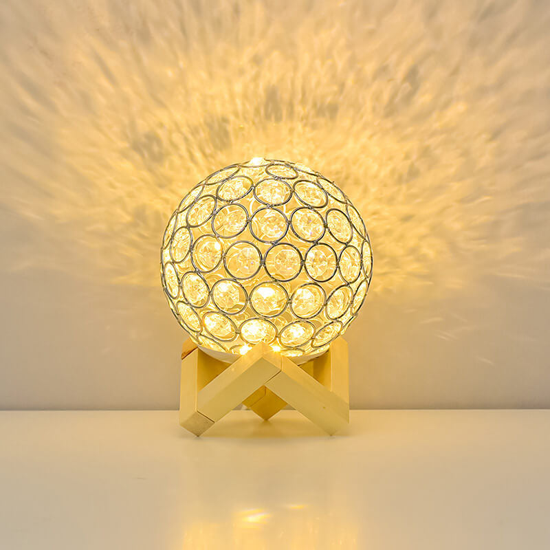 LED Rechargeable Lamp Bedside | Wooden Table Light