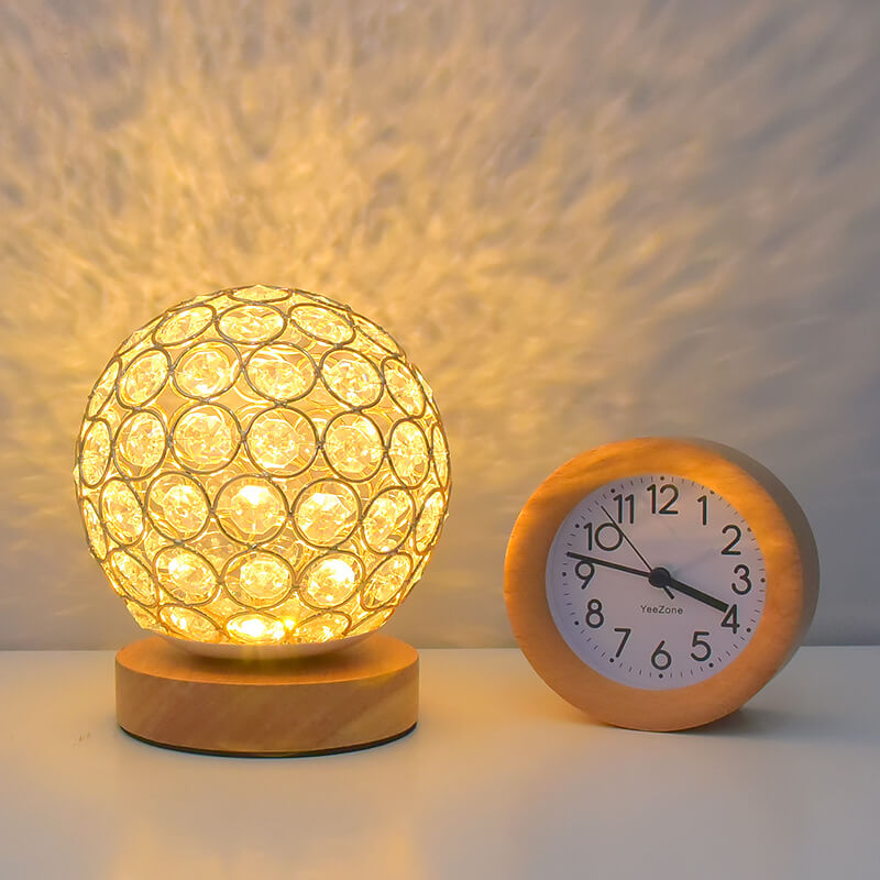 LED Rechargeable Lamp Bedside | Wooden Table Light