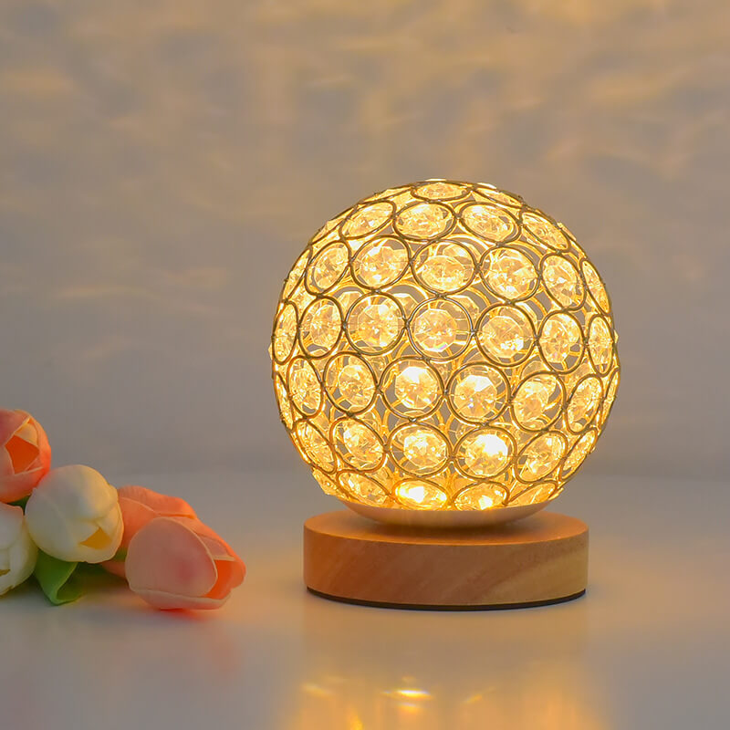 LED Rechargeable Lamp Bedside | Wooden Table Light
