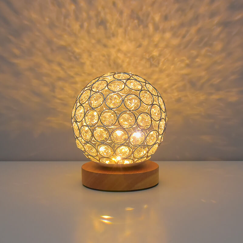 LED Rechargeable Lamp Bedside | Wooden Table Light