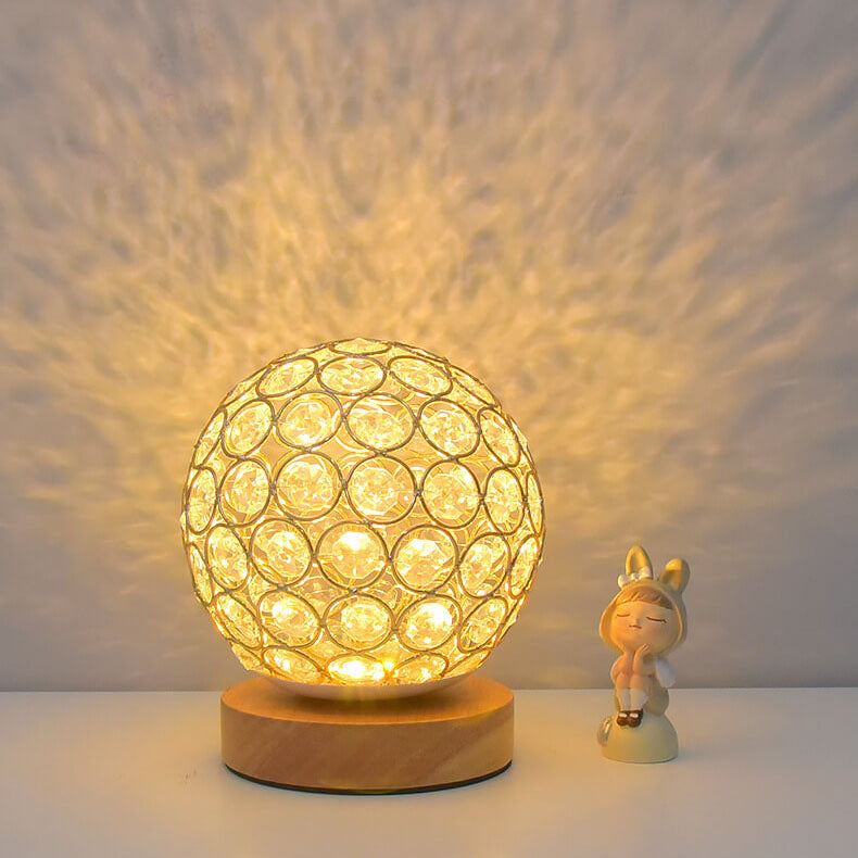 LED Rechargeable Lamp Bedside | Wooden Table Light