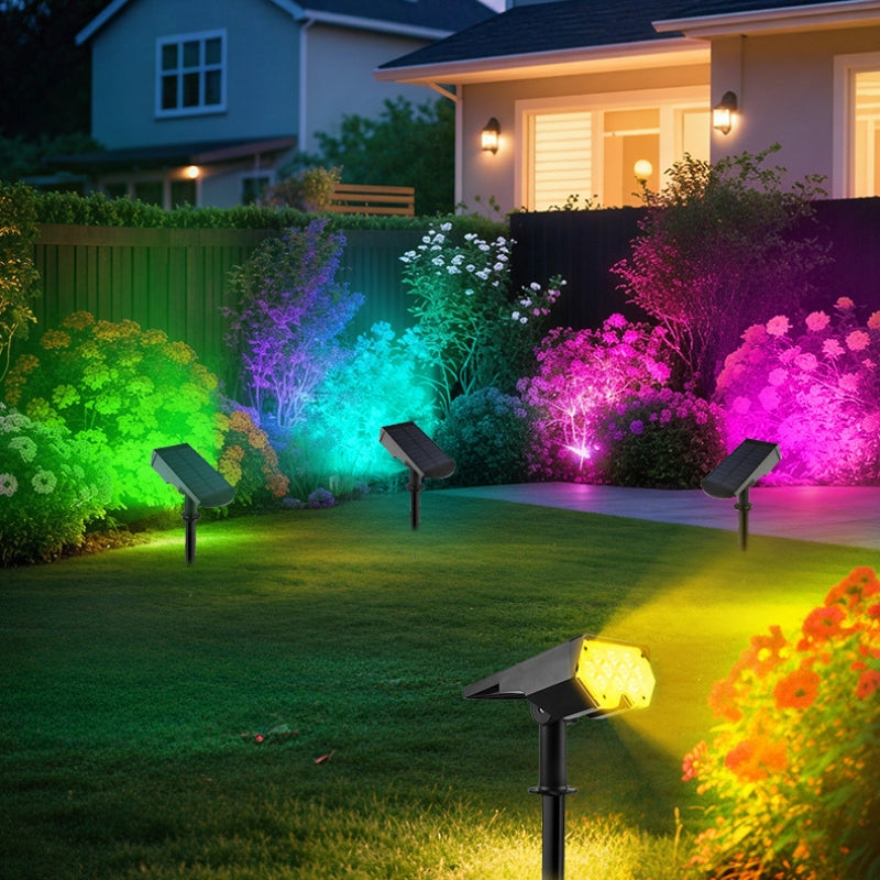 LED Solar Garden Spotlight With Stake | Outdoor Lights
